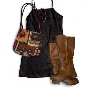 Gorgeous vintage vtg 70s 80s 90s goth punk boho slip dress